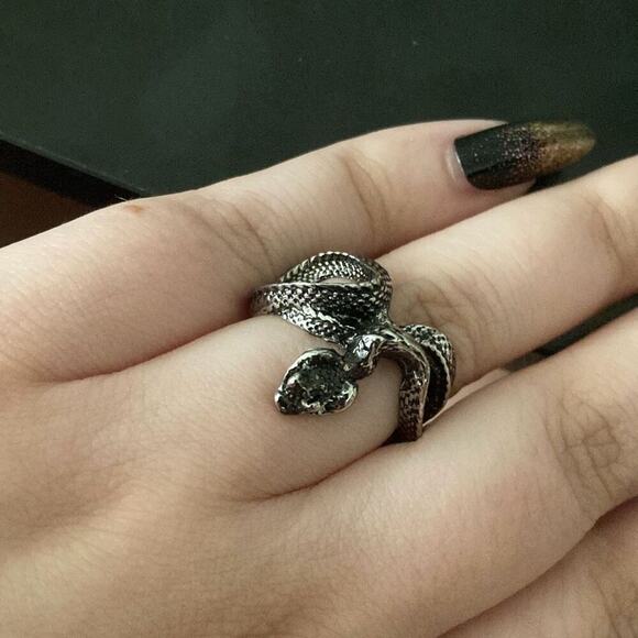fashion ring adjustable snake ring punk gothic - Picture 1 of 11
